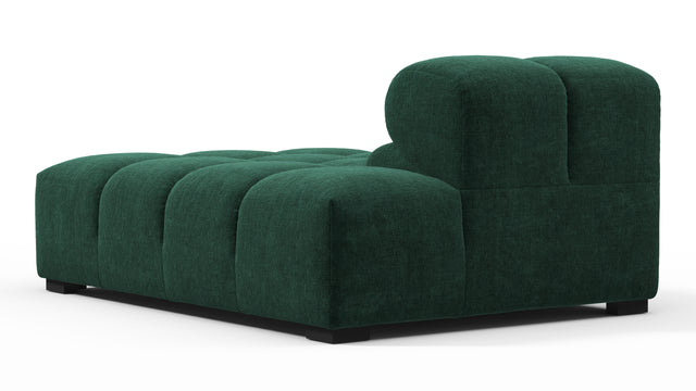 Tufted - Tufted Module, Right Chaise, Armless, Forest Green Chenille