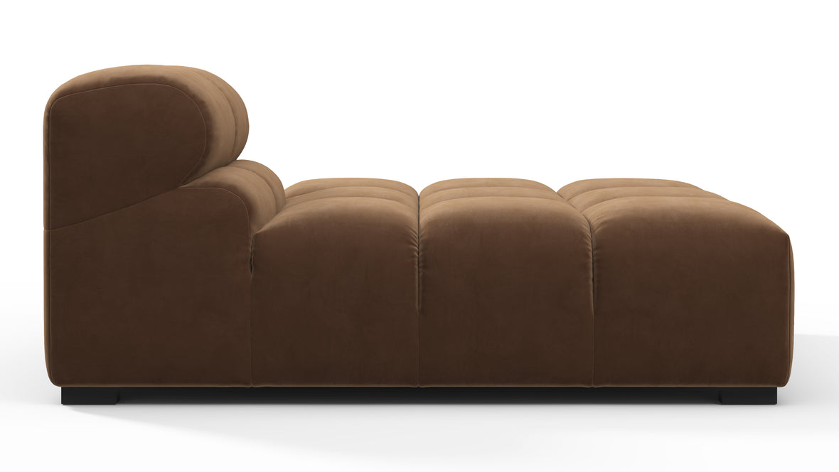 Tufted - Tufted Module, Right Chaise, Armless, Mocha Velvet