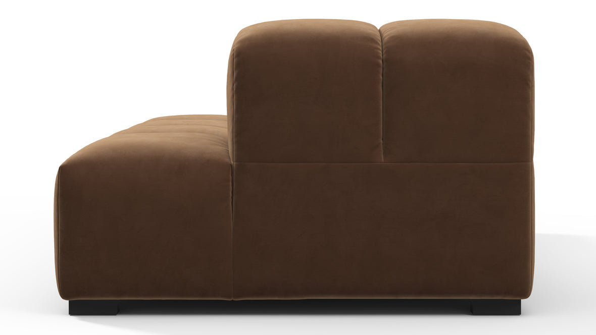 Tufted - Tufted Module, Right Chaise, Armless, Mocha Velvet