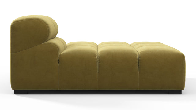 Tufted - Tufted Module, Right Chaise, Armless, Olive Gold Velvet