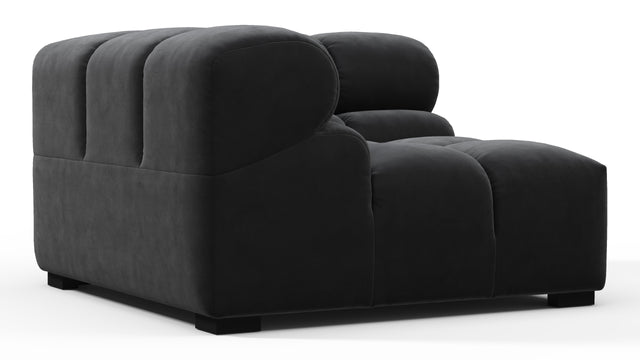 Tufted - Tufted Module, Left Corner, Black Velvet