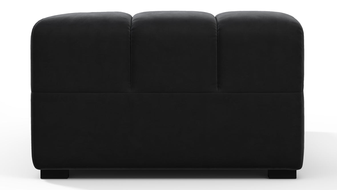 Tufted - Tufted Module, Left Corner, Black Velvet