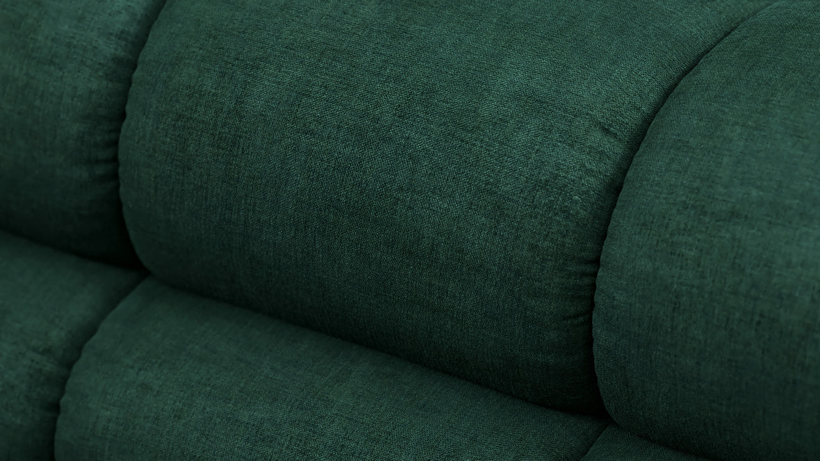 Tufted - Tufted Module, Left Corner, Forest Green Chenille