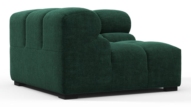 Tufted - Tufted Module, Left Corner, Forest Green Chenille