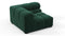 Tufted - Tufted Module, Left Corner, Forest Green Chenille