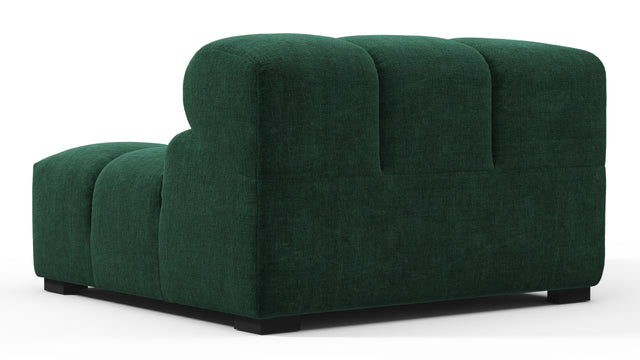 Tufted - Tufted Module, Left Corner, Forest Green Chenille