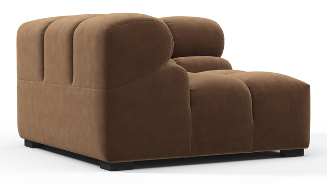 Tufted - Tufted Module, Left Corner, Mocha Velvet