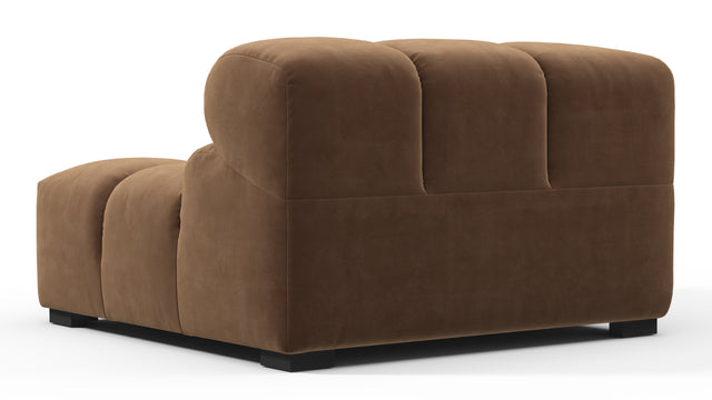 Tufted - Tufted Module, Left Corner, Mocha Velvet