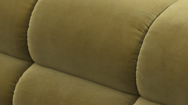 Tufted - Tufted Module, Left Corner, Olive Gold Velvet