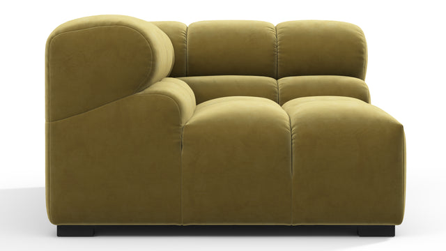 Tufted - Tufted Module, Left Corner, Olive Gold Velvet