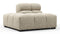 Tufted - Tufted Module, Left End, Armless, Beige Gray Chenille