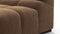 Tufted - Tufted Module, Left End, Armless, Mocha Velvet