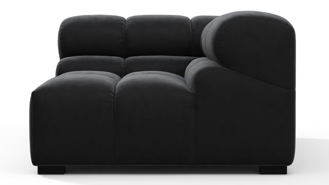 Tufted - Tufted Module, Right Corner, Black Velvet