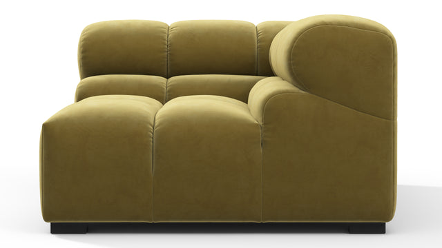 Tufted - Tufted Module, Right Corner, Olive Gold Velvet