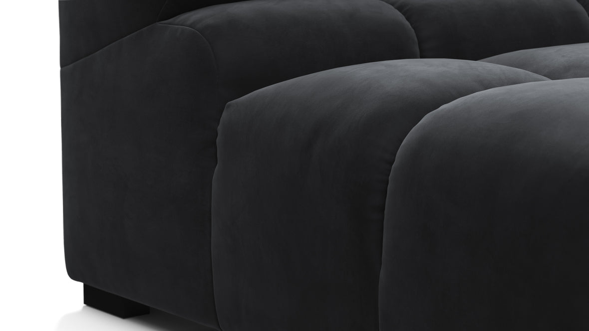 Tufted - Tufted Module, Right End, Armless, Black Velvet