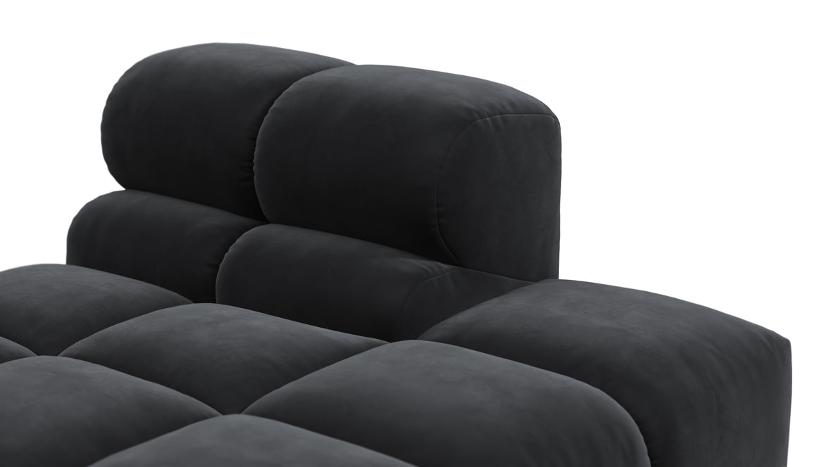 Tufted - Tufted Module, Right End, Armless, Black Velvet