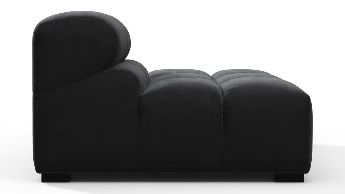 Tufted - Tufted Module, Right End, Armless, Black Velvet