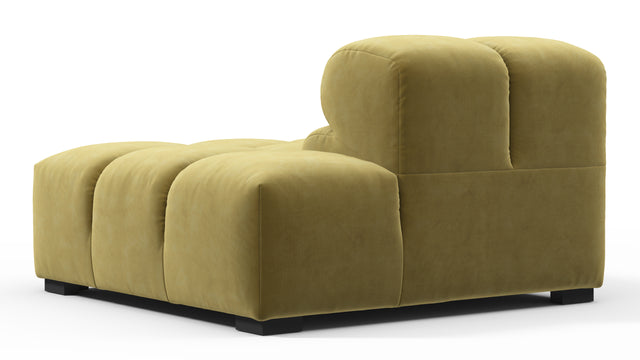 Tufted - Tufted Module, Right End, Armless, Olive Gold Velvet