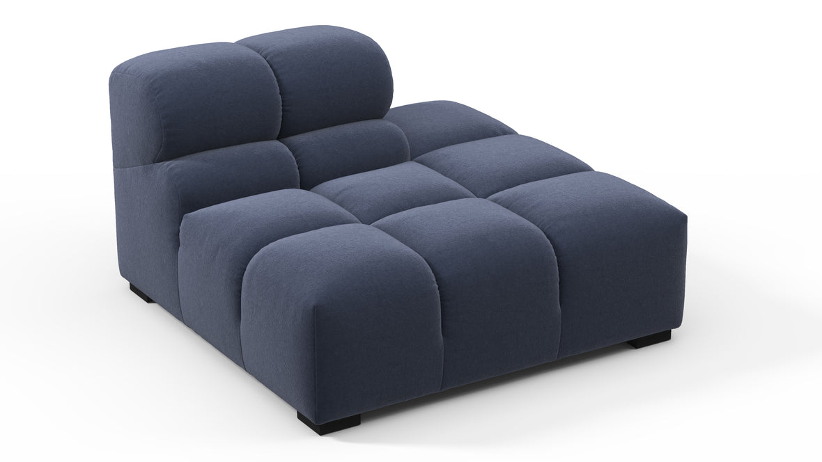 Tufted - Tufted Module, Right End, Armless, Royal Blue Wool