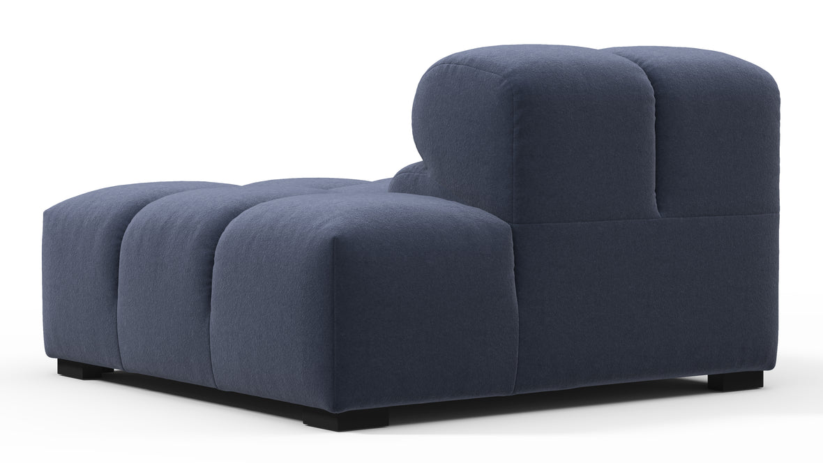 Tufted - Tufted Module, Right End, Armless, Royal Blue Wool