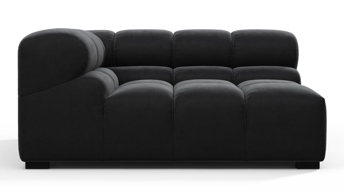 Tufted - Tufted Module, Large Left Corner, Black Velvet