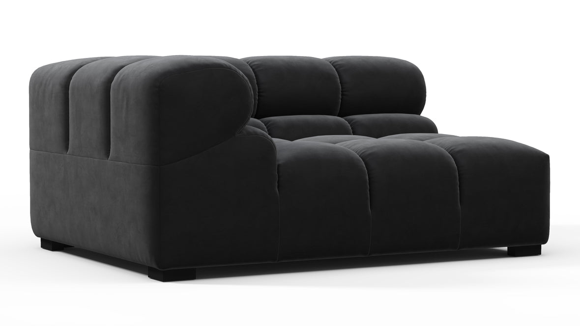 Tufted - Tufted Module, Large Left Corner, Black Velvet