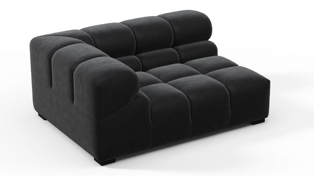 Tufted - Tufted Module, Large Left Corner, Black Velvet