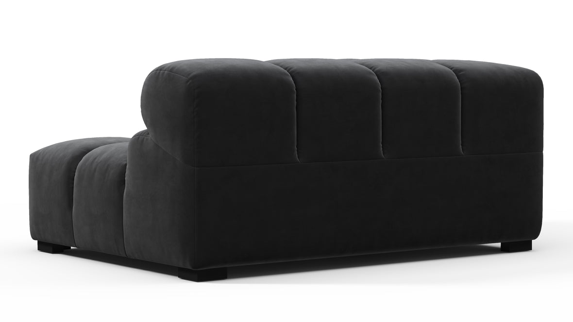 Tufted - Tufted Module, Large Left Corner, Black Velvet