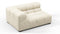 Tufted - Tufted Module, Large Left Corner, Eggshell Boucle