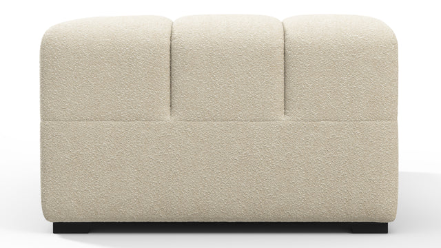 Tufted - Tufted Module, Large Left Corner, Eggshell Boucle