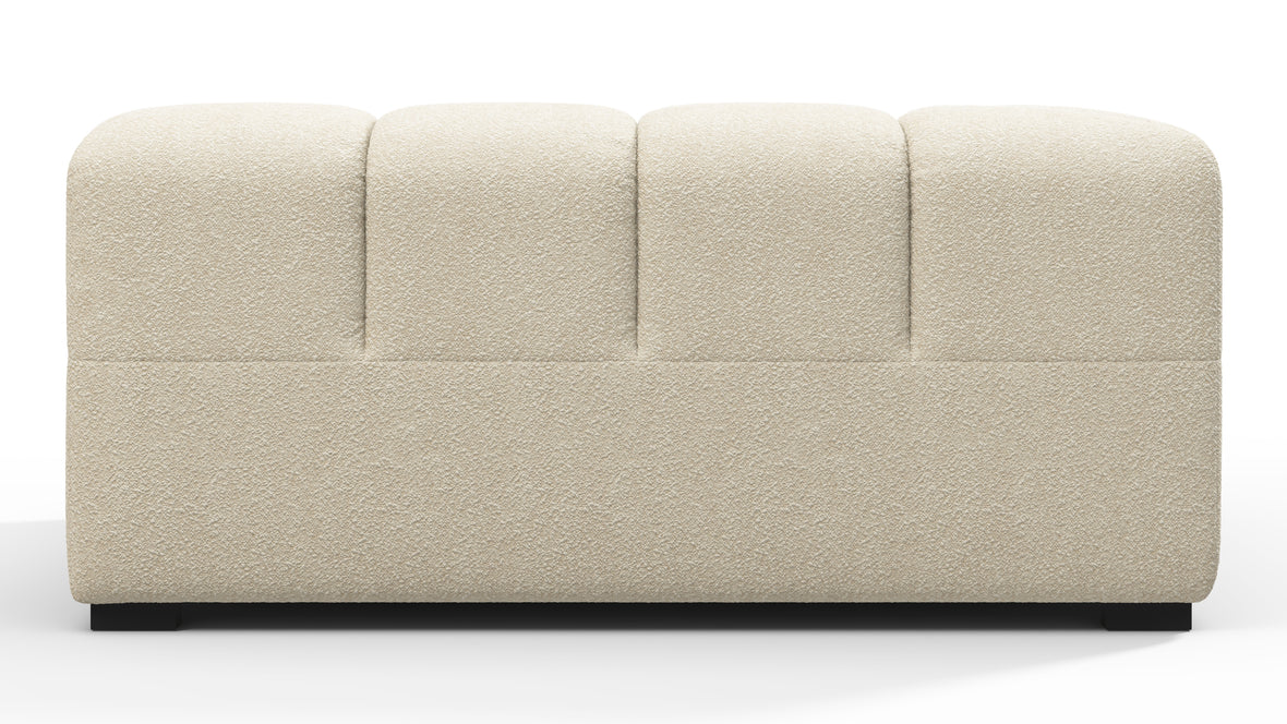 Tufted - Tufted Module, Large Left Corner, Eggshell Boucle