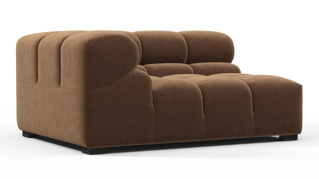 Tufted - Tufted Module, Large Left Corner, Mocha Velvet