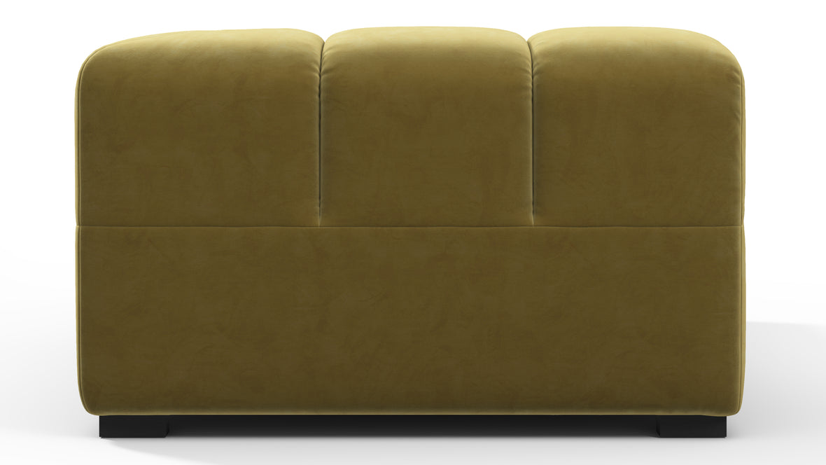 Tufted - Tufted Module, Large Left Corner, Olive Gold Velvet