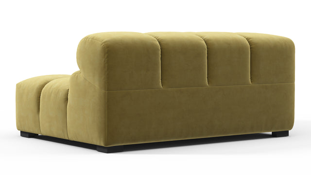 Tufted - Tufted Module, Large Left Corner, Olive Gold Velvet