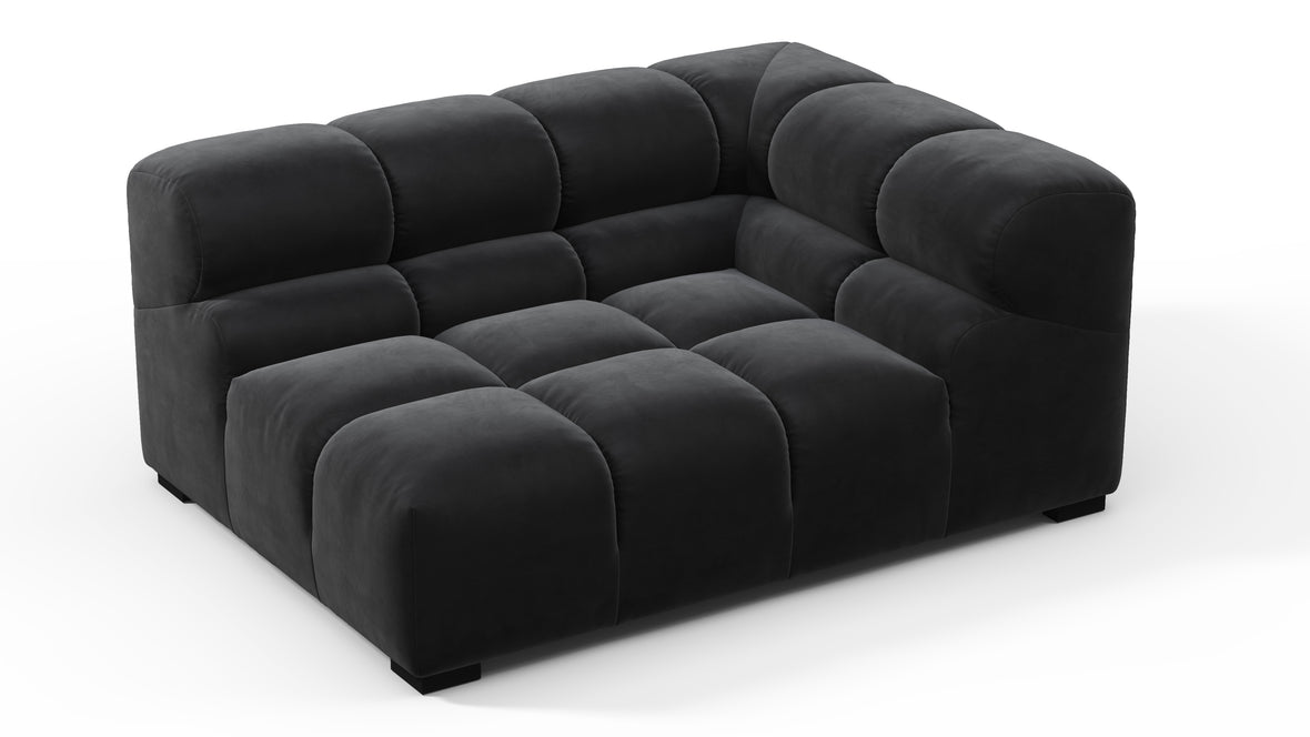 Tufted - Tufted Module, Large Right Corner, Black Velvet