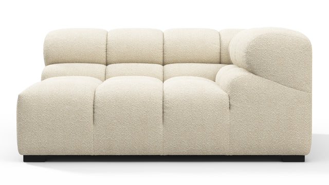 Tufted - Tufted Module, Large Right Corner, Eggshell Boucle