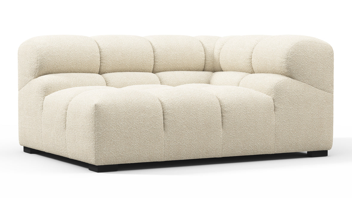 Tufted - Tufted Module, Large Right Corner, Eggshell Boucle