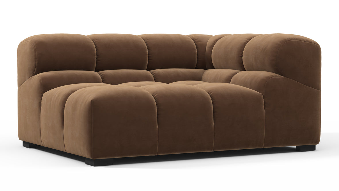 Tufted - Tufted Module, Large Right Corner, Mocha Velvet