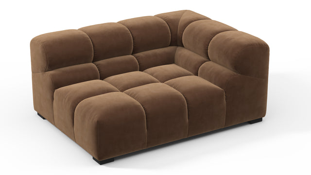 Tufted - Tufted Module, Large Right Corner, Mocha Velvet