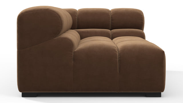 Tufted - Tufted Module, Large Right Corner, Mocha Velvet