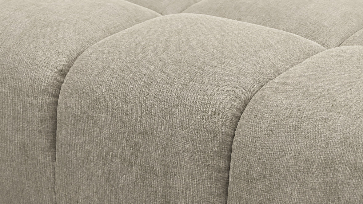 Tufted - Tufted Module, Left Corner Half, Beige Gray Chenille