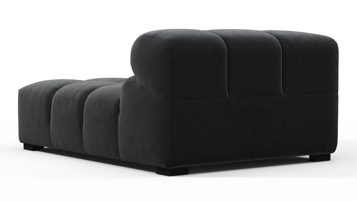 Tufted - Tufted Module, Left Corner Half, Black Velvet