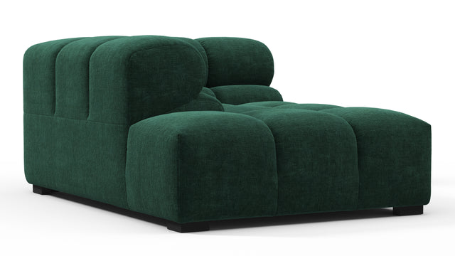 Tufted - Tufted Module, Left Corner Half, Forest Green Chenille