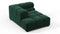 Tufted - Tufted Module, Left Corner Half, Forest Green Chenille