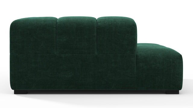 Tufted - Tufted Module, Left Corner Half, Forest Green Chenille