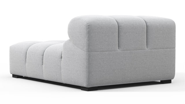 Tufted - Tufted Module, Left Corner Half, Light Gray Wool