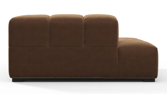 Tufted - Tufted Module, Left Corner Half, Mocha Velvet