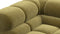 Tufted - Tufted Module, Left Corner Half, Olive Gold Velvet