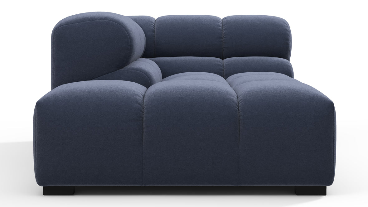 Tufted - Tufted Module, Left Corner Half, Royal Blue Wool