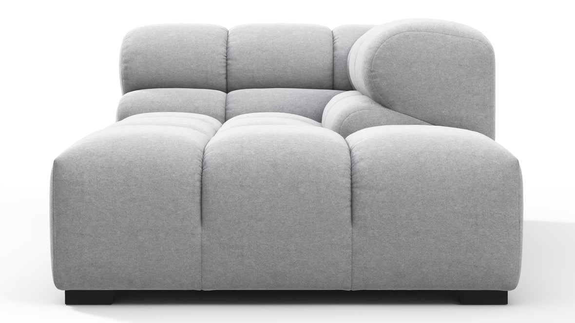 Tufted - Tufted Module, Right Corner Half, Light Gray Wool